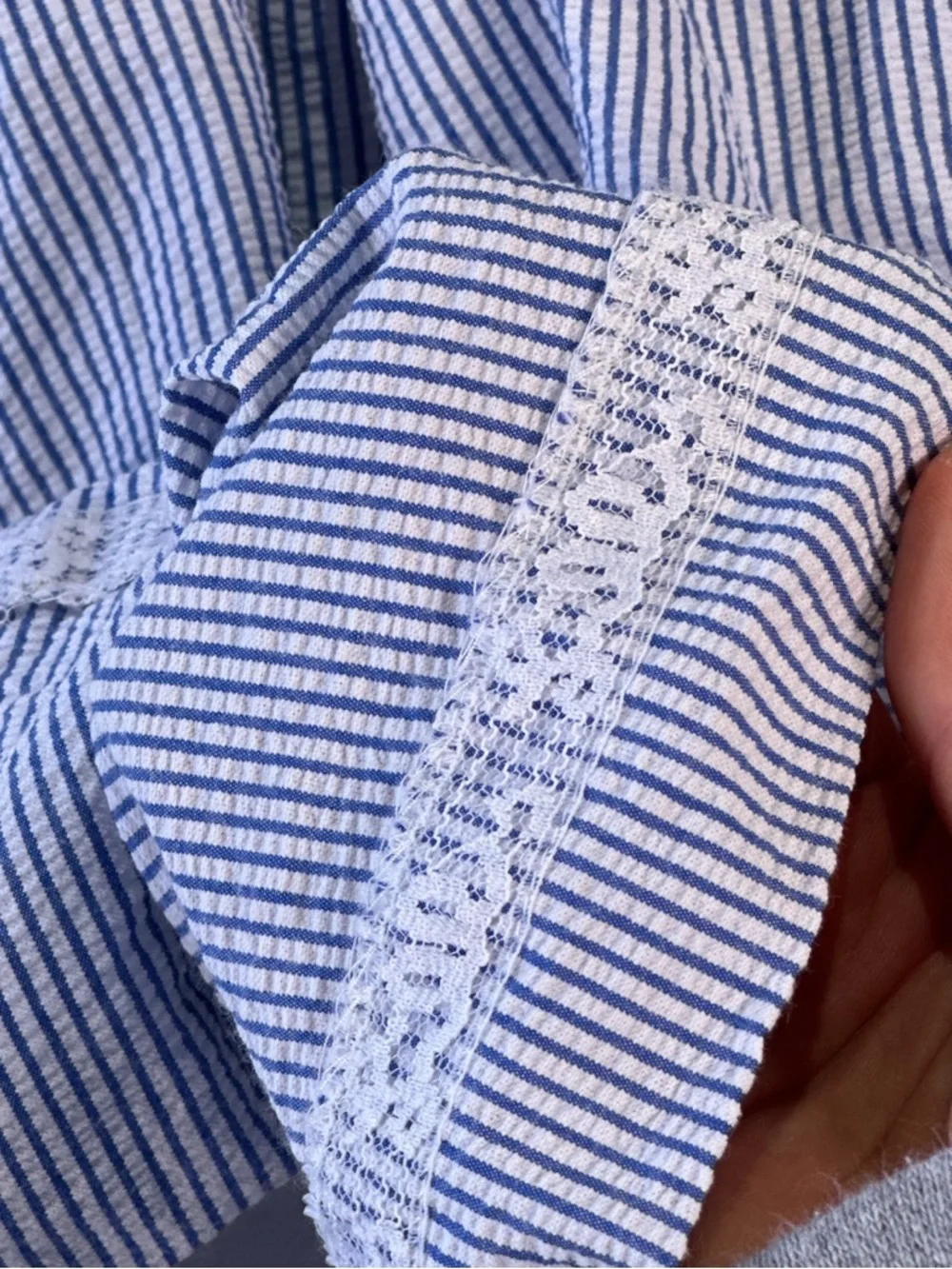 Lilly Pulitzer Womens Strapless Seersucker Bow Dress XS Blue - Picture 5 of 11